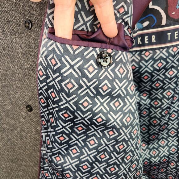 Ted Baker Men's Westun Wool Blend PeaCoat Amazing Lining Size 7 (US 3XL) NEW!!! - Picture 8 of 16